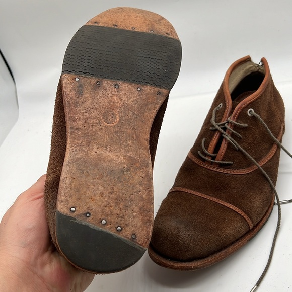 TIMBERLAND BOOT COMPANY Cap-Toe Oxfords Shoes Sz 8 M Brown Suede Leather - Picture 4 of 12